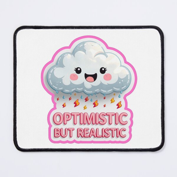 Item preview, Optimistic But Realistic Funny Cloud Rain designed and sold by MoodPeel_ .