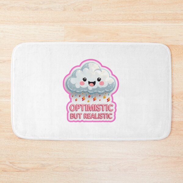 Item preview, Optimistic But Realistic Funny Cloud Rain designed and sold by MoodPeel_ .