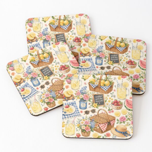Item preview, Summer Lemonade Picnic Pattern designed and sold by Aramdesing.