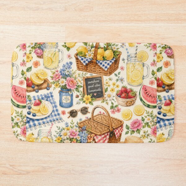 Item preview, Summer Lemonade Picnic Pattern designed and sold by Aramdesing.