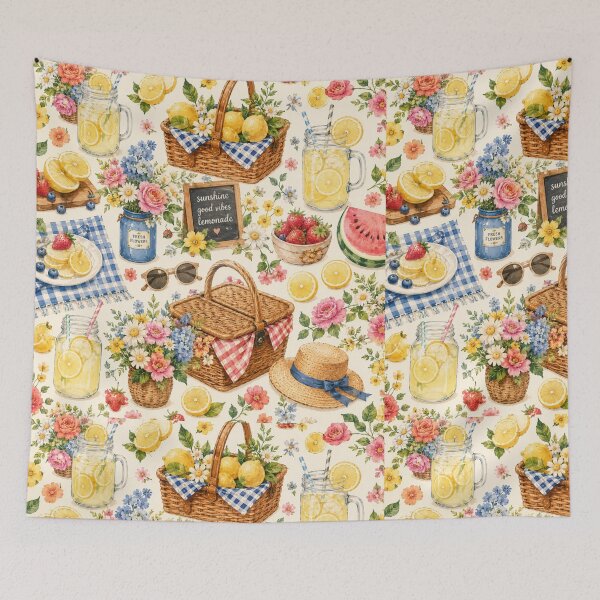 Item preview, Summer Lemonade Picnic Pattern designed and sold by Aramdesing.