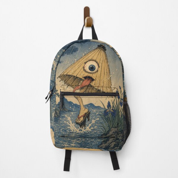 Item preview, Giggling Rain Spirit - Vintage Japanese Kasa-obake Ukiyo-e designed and sold by bapupa.