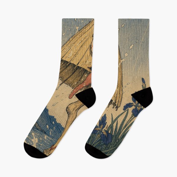 Item preview, Giggling Rain Spirit - Vintage Japanese Kasa-obake Ukiyo-e designed and sold by bapupa.