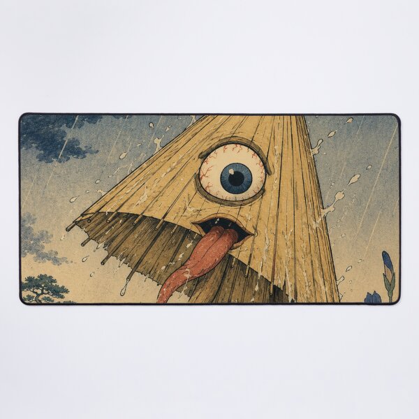 Item preview, Giggling Rain Spirit - Vintage Japanese Kasa-obake Ukiyo-e designed and sold by bapupa.