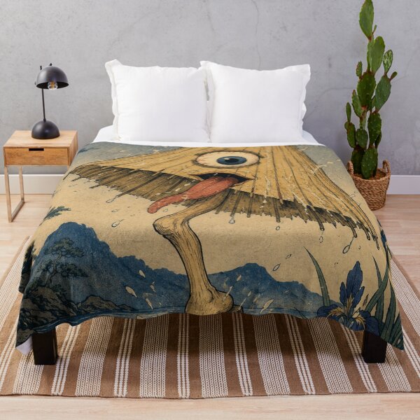 Item preview, Giggling Rain Spirit - Vintage Japanese Kasa-obake Ukiyo-e designed and sold by bapupa.