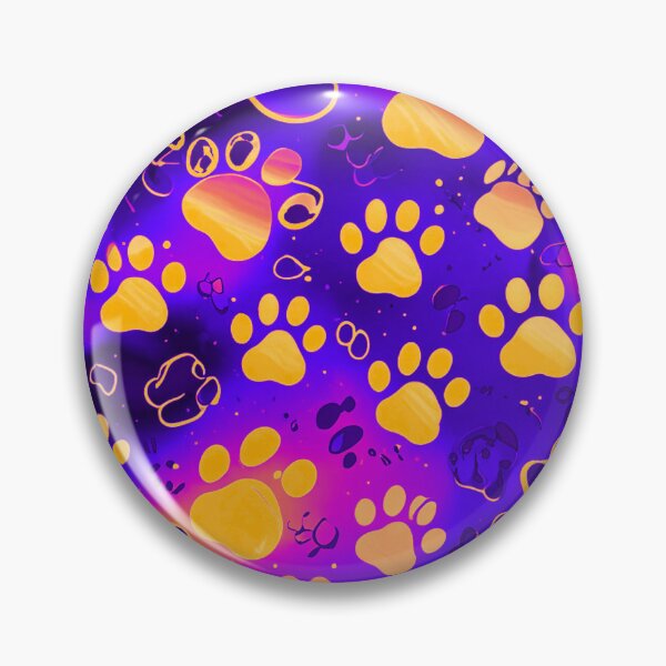 Item preview, Galaxy Neon Paw Print Pattern Aesthetic Design designed and sold by IMuDesigner.