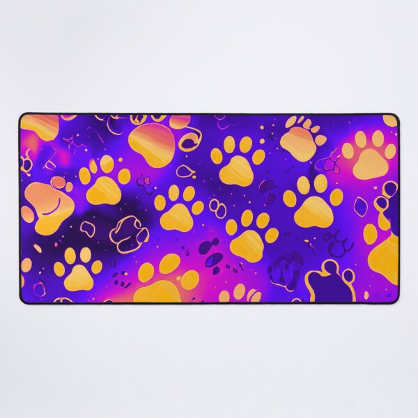 Item preview, Galaxy Neon Paw Print Pattern Aesthetic Design designed and sold by IMuDesigner.