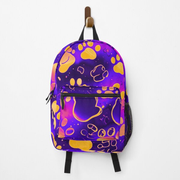 Item preview, Galaxy Neon Paw Print Pattern Aesthetic Design designed and sold by IMuDesigner.