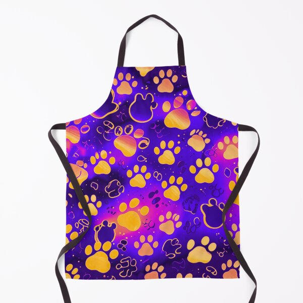 Item preview, Galaxy Neon Paw Print Pattern Aesthetic Design designed and sold by IMuDesigner.