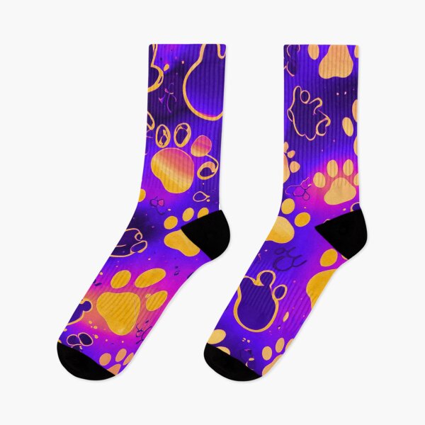Item preview, Galaxy Neon Paw Print Pattern Aesthetic Design designed and sold by IMuDesigner.