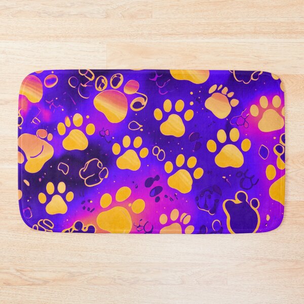 Item preview, Galaxy Neon Paw Print Pattern Aesthetic Design designed and sold by IMuDesigner.