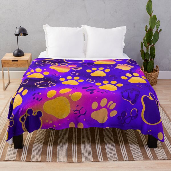 Item preview, Galaxy Neon Paw Print Pattern Aesthetic Design designed and sold by IMuDesigner.