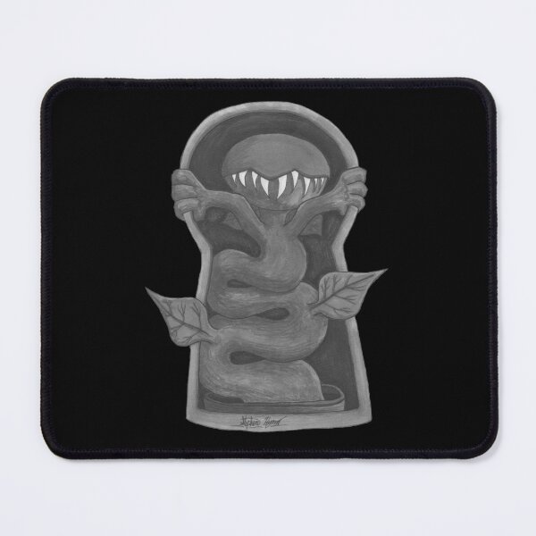 Item preview, Black And White Venus Flytrap Escaping Through The Keyhole designed and sold by Grimmlar.