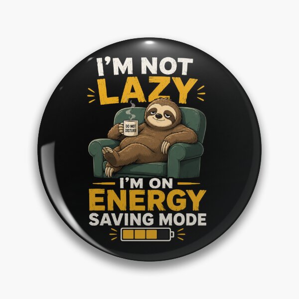 Item preview, Funny Sloth in Energy Saving Mode – Coffee & Chill Humor Design designed and sold by MargaretaArt.