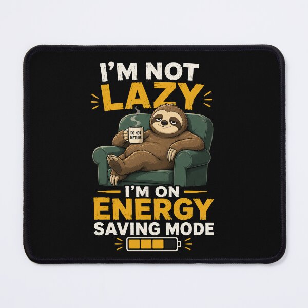 Item preview, Funny Sloth in Energy Saving Mode – Coffee & Chill Humor Design designed and sold by MargaretaArt.