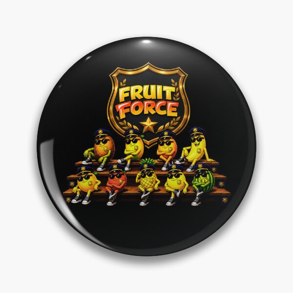 Item preview, Fruit Force Squad – Funny Cartoon Fruit Police Team Mascot Characters Sticker & T-Shirt Design designed and sold by GreennieArt.