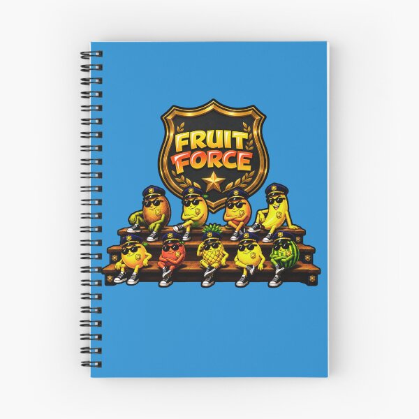 Item preview, Fruit Force Squad – Funny Cartoon Fruit Police Team Mascot Characters Sticker & T-Shirt Design designed and sold by GreennieArt.