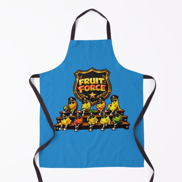 Item preview, Fruit Force Squad – Funny Cartoon Fruit Police Team Mascot Characters Sticker & T-Shirt Design designed and sold by GreennieArt.