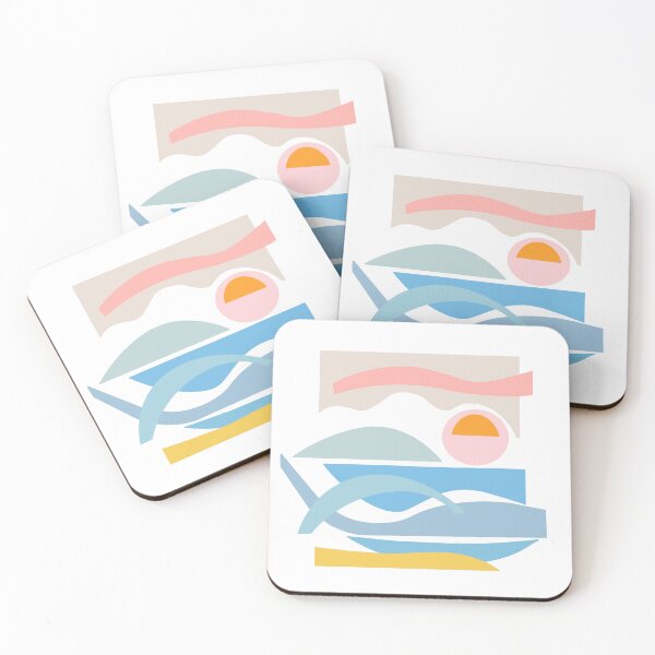 Item preview,     Modern Coastal Landscape Abstract Art designed and sold by kdunawaydesign.