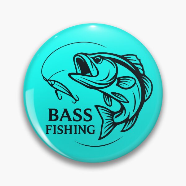 Item preview, Solid black fishing illustration "Bass Fishing". designed and sold by Art-Horizon.