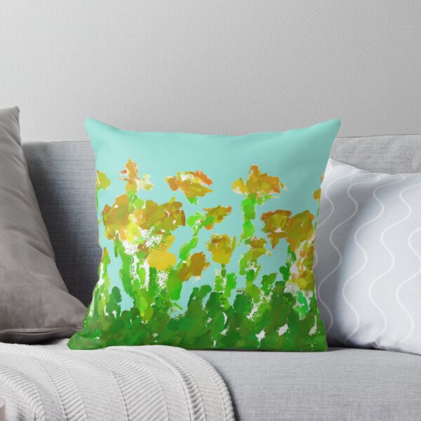 Item preview, Abstract Impressionist Yellow Flower Field Digital Painting designed and sold by BalkanBloom.