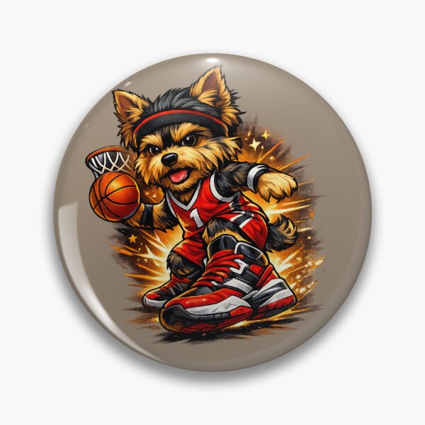 Item preview, Yorkie Basketball Star – Red Power Moves designed and sold by Yorkie Magic Studio .