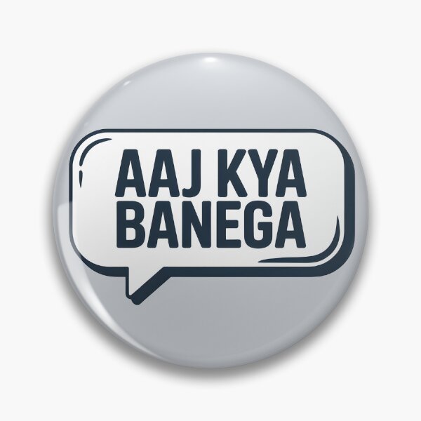 Item preview, Aaj Kya Banega – Funny Desi Kitchen Quote Design designed and sold by Swati Art Shop.