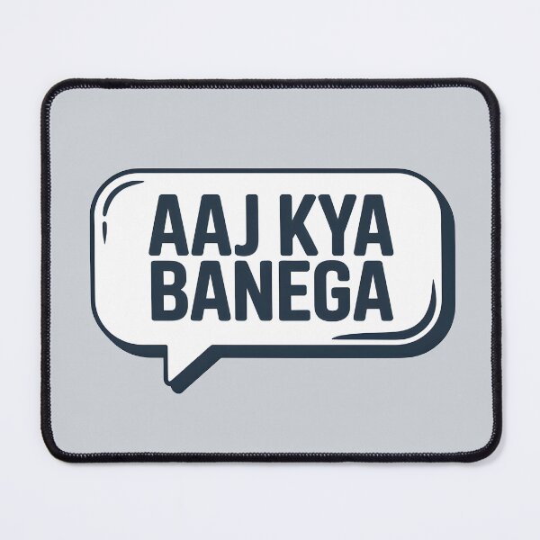 Item preview, Aaj Kya Banega – Funny Desi Kitchen Quote Design designed and sold by Swati Art Shop.