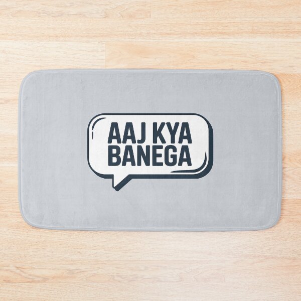 Item preview, Aaj Kya Banega – Funny Desi Kitchen Quote Design designed and sold by Swati Art Shop.
