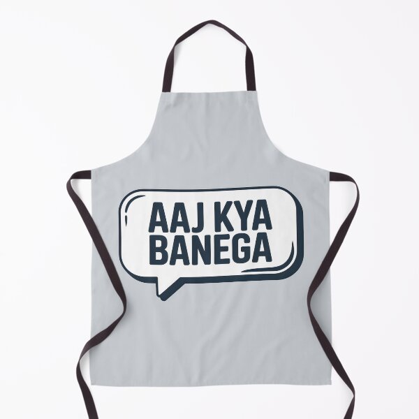 Item preview, Aaj Kya Banega – Funny Desi Kitchen Quote Design designed and sold by Swati Art Shop.