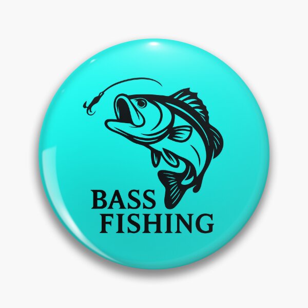 Item preview, Solid black fishing illustration "Bass Fishing". designed and sold by Art-Horizon.