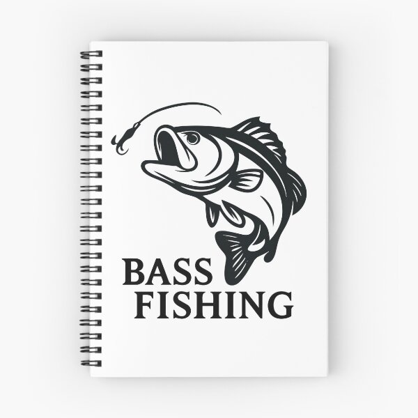 Item preview, Solid black fishing illustration "Bass Fishing". designed and sold by Art-Horizon.