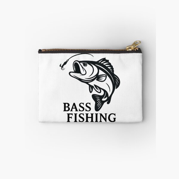 Item preview, Solid black fishing illustration "Bass Fishing". designed and sold by Art-Horizon.
