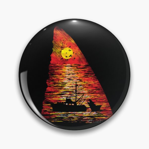 Item preview, Ocean Predator - Shark Fin Sunset Fishing Boat Parody designed and sold by MrGlayga.