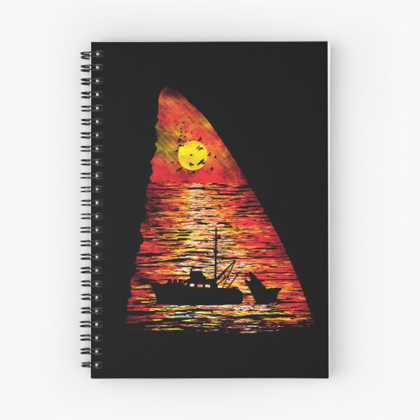Item preview, Ocean Predator - Shark Fin Sunset Fishing Boat Parody designed and sold by MrGlayga.