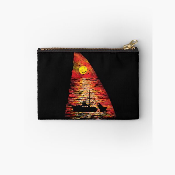 Item preview, Ocean Predator - Shark Fin Sunset Fishing Boat Parody designed and sold by MrGlayga.