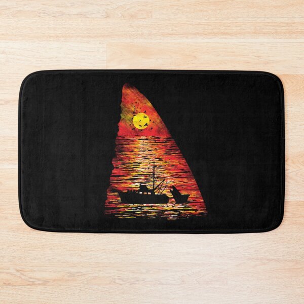 Item preview, Ocean Predator - Shark Fin Sunset Fishing Boat Parody designed and sold by MrGlayga.