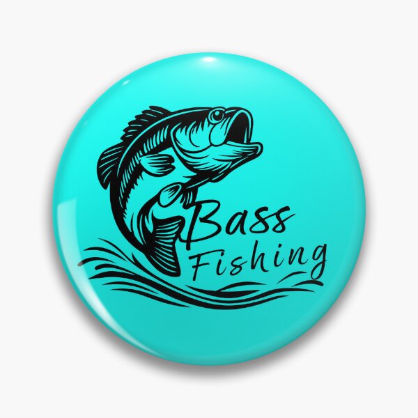Item preview, Solid black fishing illustration "Bass Fishing". designed and sold by Art-Horizon.