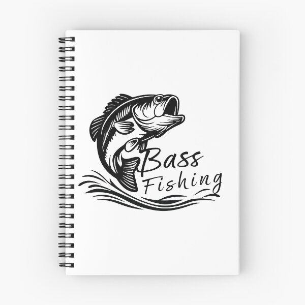Item preview, Solid black fishing illustration "Bass Fishing". designed and sold by Art-Horizon.
