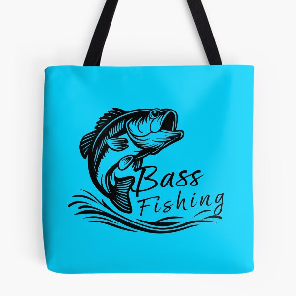 Item preview, Solid black fishing illustration "Bass Fishing". designed and sold by Art-Horizon.