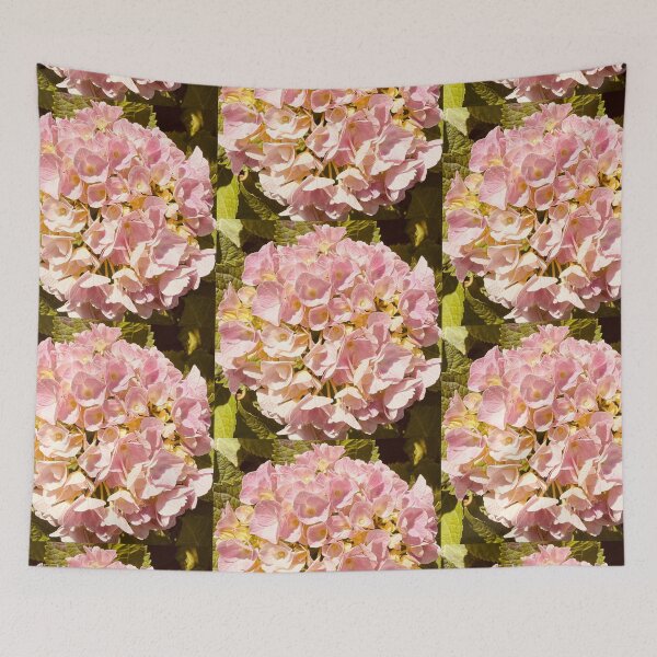 Item preview, Vintage Sun Drenched Pink Hydrangea Bush Bloom designed and sold by BalkanBloom.