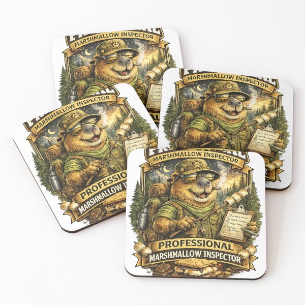 Item preview, Professional Marshmallow Inspector – Funny Camping Capybara Adventure Design designed and sold by Ermicioi.