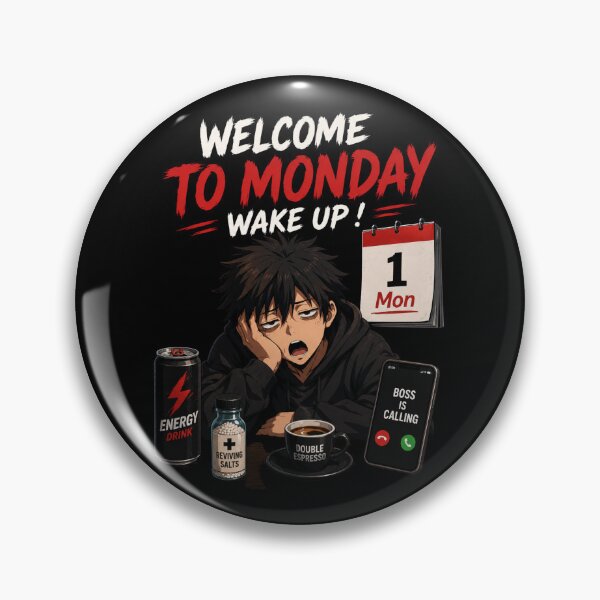 Item preview, Funny Monday Morning Struggle – Wake Up and Survive Design designed and sold by MargaretaArt.