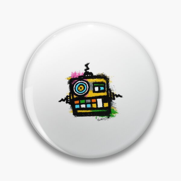 Item preview, Retro Robot No. 04 | Colourful Urban Folk Art Character by GWART designed and sold by GWARTGB.