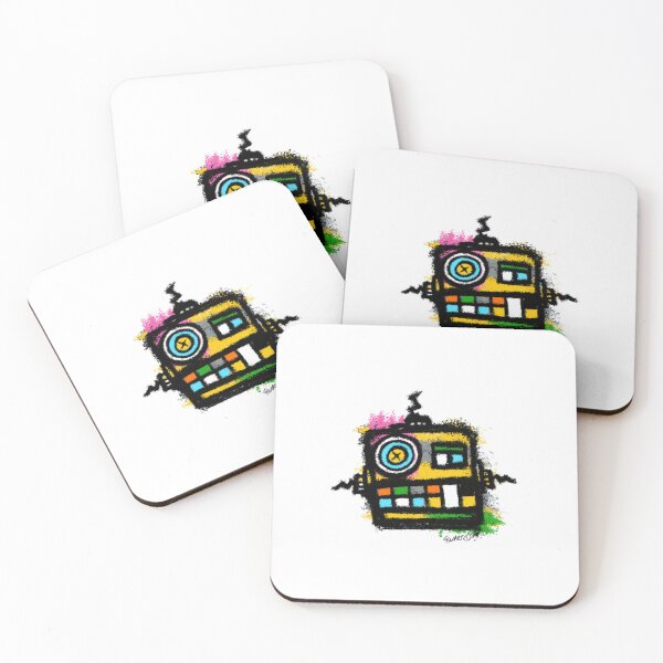 Item preview, Retro Robot No. 04 | Colourful Urban Folk Art Character by GWART designed and sold by GWARTGB.