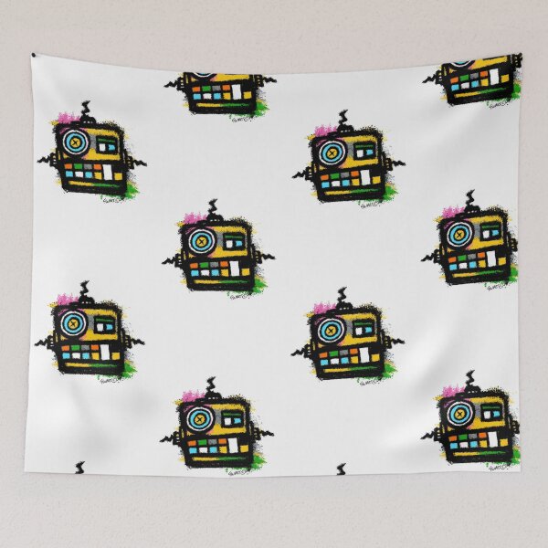 Item preview, Retro Robot No. 04 | Colourful Urban Folk Art Character by GWART designed and sold by GWARTGB.