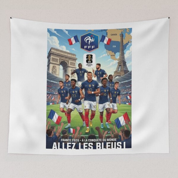 Aperçu de l'œuvre Allez Les Bleus – France World Football 2026 Fan Poster créée et vendue par VladisWorld.