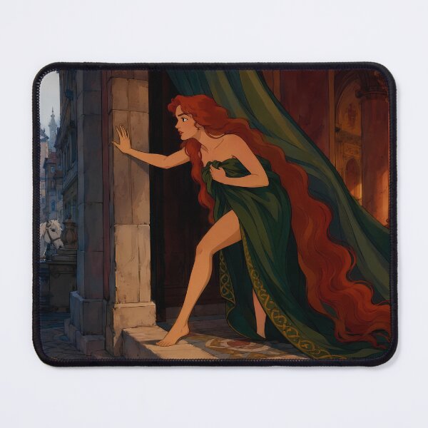Item preview, Runaway Princess at Dusk – Medieval Fantasy Romance Illustration designed and sold by Hollow Moon Studios..