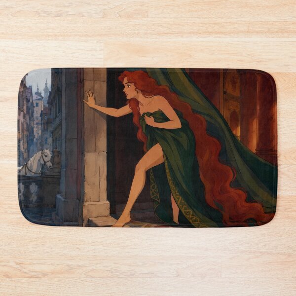 Item preview, Runaway Princess at Dusk – Medieval Fantasy Romance Illustration designed and sold by  Hollow Moon Studios..