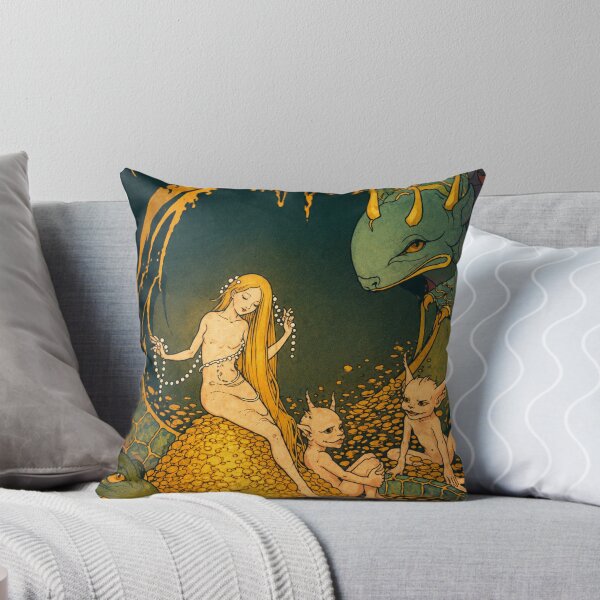 Item preview,  The Treasure of Carcassonne by Dorothy P Lathrop - Art Nouveau Fantasy Dragon Treasure Illustration for Dark Fantasy Lovers designed and sold by RickE.